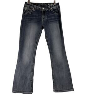 Miss Me Women's Embellished Mid-Rise Easy Boot Bootcut Jeans Altered